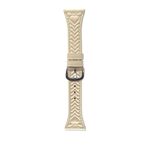 Per COROS Pace 3 Cinturino in pelle con stampa a forma di cuore da 22 mm (albicocca)