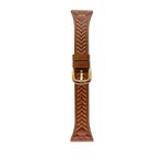 Per COROS Pace 3 Cinturino in pelle con stampa a forma di cuore da 22 mm (marrone)