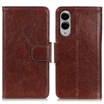 Per Samsung Galaxy S25 Edge 5G Custodia per telefono in pelle con texture Nappa orizzontale (marrone)