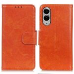 Per Samsung Galaxy S25 Edge 5G Custodia per telefono in pelle con texture Nappa orizzontale (arancione)