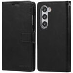 Per Samsung Galaxy S25+ 5G GOOSPERY BLUE MOON Custodia per telefono in pelle con texture Crazy Horse (nera)