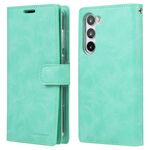 Per Samsung Galaxy S25+ 5G GOOSPERY MANSOOR DIARY Custodia in pelle con 9 slot per schede (verde menta)
