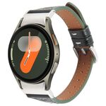 Per Samsung Galaxy Watch 7 Cinturino in pelle goffrata a forma di cuore con connettore in metallo e sgancio rapido (verde foresta)