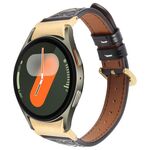 Per Samsung Galaxy Watch 7 Cinturino per orologio in pelle goffrata a forma di cuore con connettore in metallo a sgancio rapido (nero)