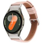 Per Samsung Galaxy Watch 7 Cinturino per orologio in pelle goffrata a forma di cuore con connettore in metallo a sgancio rapido (rosa)