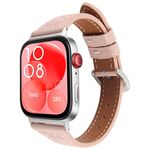 Per Huawei Watch Fit 2 Cinturino in pelle goffrata a forma di cuore con connettore metallico (rosa)
