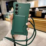Per Samsung Galaxy S24 5G Liquid TPU Card Bag Custodia antiurto per telefono a quattro angoli (verde)