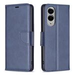 Per Samsung Galaxy S25 Edge 5G Custodia per telefono in pelle di agnello con texture a flip di colore puro (blu)