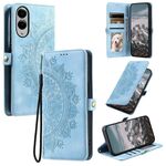 Per Samsung Galaxy S25 Edge 5G Custodia per telefono in pelle goffrata Skin Feel Totem (blu)