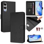 Per Samsung Galaxy S25 Edge 5G Smile Embossing RFID Custodia in pelle per telefono (nero)