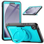 Per Samsung Galaxy Tab A9 Honeycomb Hybrid Tablet Custodia con maniglia e cinturino (azzurro)