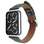 Per Xiaomi Mi Band 8 Pro / Redmi Watch 5 Cinturino in pelle goffrata a forma di cuore con connettore metallico (verde foresta)