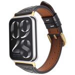 Per Xiaomi Mi Band 8 Pro / Redmi Watch 5 Cinturino in pelle goffrata a forma di cuore con connettore metallico (nero)