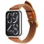 Per Xiaomi Mi Band 8 Pro / Redmi Watch 5 Cinturino in pelle goffrata a forma di cuore con connettore metallico (marrone)