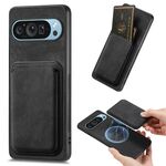 Per Google Pixel 9/9 Pro Retro Leather Card Bag Custodia magnetica per telefono (nero)