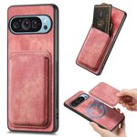 Per Google Pixel 9 Pro XL Custodia magnetica per telefono in pelle retrò (rosa)
