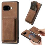 Per Google Pixel 9A Retro Leather Card Bag Custodia magnetica per telefono (marrone)