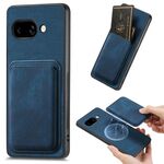 Per Google Pixel 9A Custodia magnetica per telefono in pelle retrò (blu)