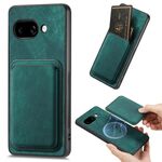 Per Google Pixel 9A Retro Leather Card Bag Custodia magnetica per telefono (verde)