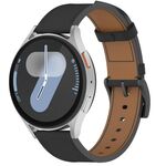 Per Samsung Galaxy Watch 7, cinturino in pelle da 20 mm con pulsante (nero)