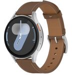 Per Samsung Galaxy Watch 7, cinturino in pelle da 20 mm con pulsante (marrone)
