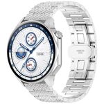 Per OPPO Watch X2 Twill Texture cinturino in acciaio inossidabile (argento)