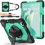 Per Huawei MatePad 11.5 S Contrast Color Robot Custodia in silicone ibrida per PC tablet (nero verde menta)