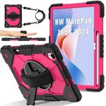 Per Huawei MatePad 11.5 S Contrast Color Robot Custodia in silicone ibrida per PC tablet (nero rosa rosso)