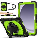 Per Samsung Galaxy Tab A9+ Contrast Color Robot Custodia per tablet PC ibrida in silicone (nero giallo verde)