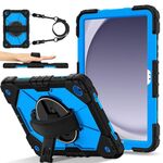 Per Samsung Galaxy Tab A9+ Contrast Color Robot Custodia per tablet PC ibrida in silicone (nero blu)