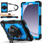 Per Samsung Galaxy Tab A9 Contrast Color Robot Custodia per tablet PC ibrida in silicone (nero blu)