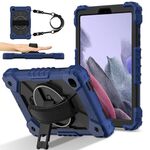 Per Samsung Galaxy Tab A7 Lite Contrast Color Robot Custodia per tablet PC ibrida in silicone (blu navy e nero)