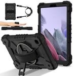 Per Samsung Galaxy Tab A7 Lite Contrast Color Robot Custodia per tablet PC ibrida in silicone (nero)