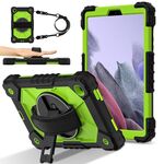 Per Samsung Galaxy Tab A7 Lite Contrast Color Robot Custodia per tablet PC ibrida in silicone (nero giallo verde)