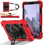 Per Samsung Galaxy Tab A7 Lite Contrast Color Robot Custodia per tablet PC ibrida in silicone (rosso nero)