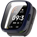 For Lexin Watch 3 Tempered Film Integrated PC Watch Protective Case(Ink Blue)