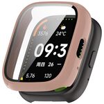 For Lexin Watch 3 Tempered Film Integrated PC Watch Protective Case(Cherry Pink)