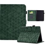 Per Amazon Kindle Paperwhite 12a generazione 2024 Custodia per tablet in pelle intelligente in TPU Rhombus (verde)