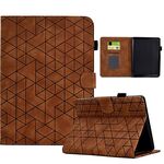 Per Amazon Kindle Paperwhite 12a generazione 2024 Custodia per tablet in pelle intelligente in TPU Rhombus (marrone)