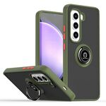Per Infinix Hot 50 Pro 4G Q Shadow 1 Series TPU + PC Custodia per telefono con anello (verde militare)