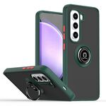 Per Infinix Hot 50 Pro 4G Q Shadow 1 Series TPU + PC Custodia per telefono con anello (verde scuro)
