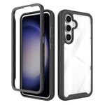 Per Samsung Galaxy S24 FE 5G Starry Sky Custodia per telefono in TPU trasparente antiurto in tinta unita per PC (nero)