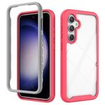 Per Samsung Galaxy S24 FE 5G Starry Sky Custodia per telefono in TPU trasparente antiurto in tinta unita per PC (rosa)