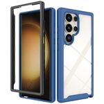 Per Samsung Galaxy S24 Ultra 5G Starry Sky Tinta Unita Antiurto TPU Trasparente PC Custodia per Telefono (Blu Scuro)