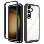 Per Samsung Galaxy S24+ 5G Starry Sky Custodia per telefono in TPU trasparente antiurto in tinta unita per PC (nero)