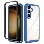 Per Samsung Galaxy S24+ 5G Starry Sky Custodia per telefono in TPU trasparente antiurto in tinta unita per PC (blu scuro)