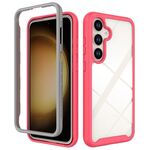 Per Samsung Galaxy S24+ 5G Starry Sky Custodia per telefono in TPU trasparente antiurto in tinta unita per PC (rosa)