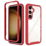 Per Samsung Galaxy S24+ 5G Starry Sky Custodia per telefono in TPU trasparente antiurto in tinta unita per PC (rosso)