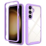 Per Samsung Galaxy S24+ 5G Starry Sky Custodia per telefono in TPU trasparente antiurto in tinta unita per PC (viola)