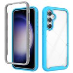 Per Samsung Galaxy S23 FE 5G Starry Sky Custodia per telefono in TPU trasparente antiurto in tinta unita per PC (blu cielo)